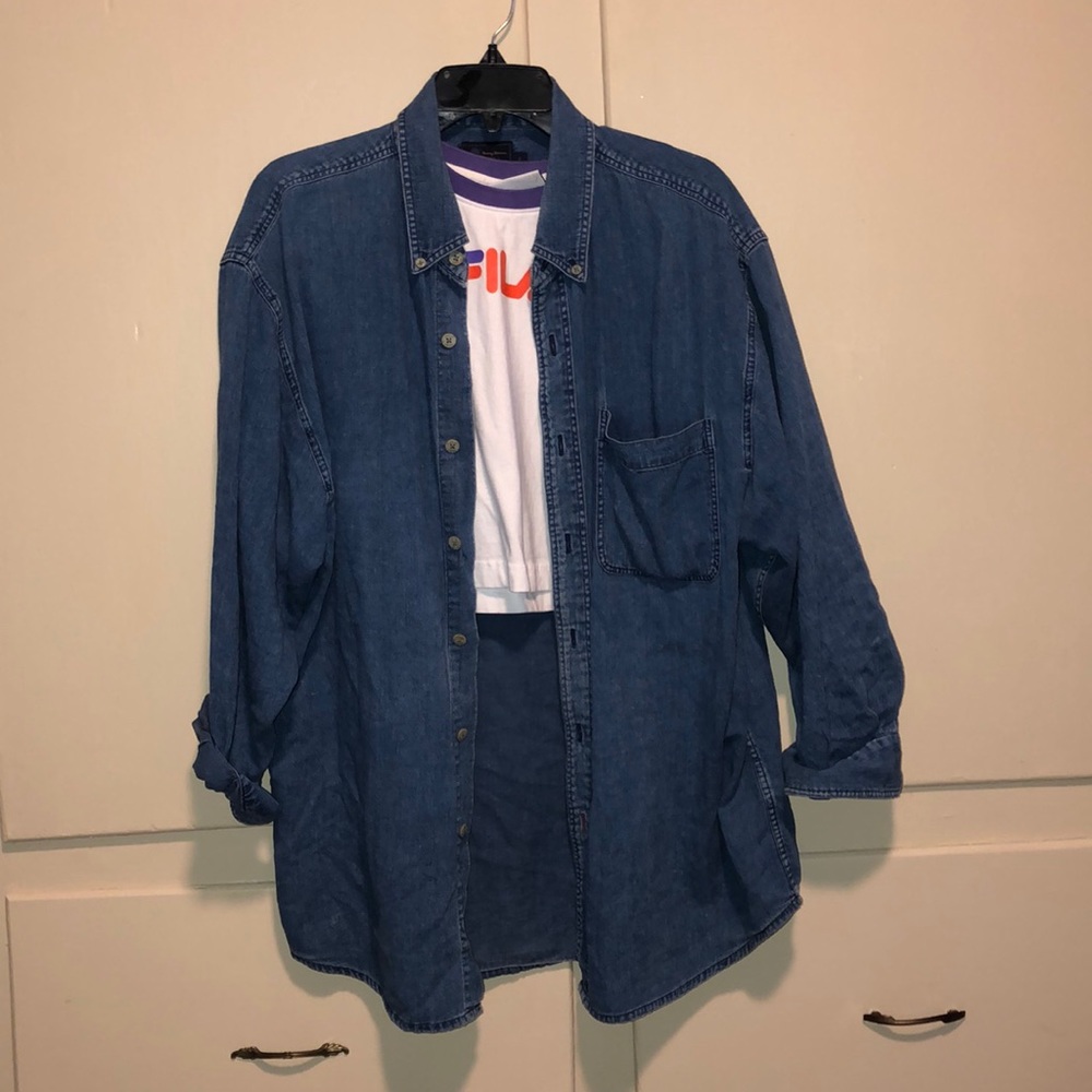 Tommy Bahama Indigo Palms Denim Button Up